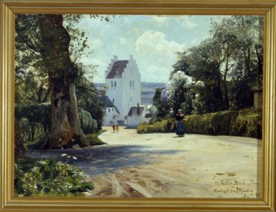 Uitzicht op de St. Jörgens-kerk door Peder Monsted